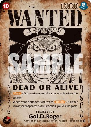 Gol.D.Roger - OP09-118 (SP) (Wanted Poster) (OP09-118) - Carrying On His Will Foil