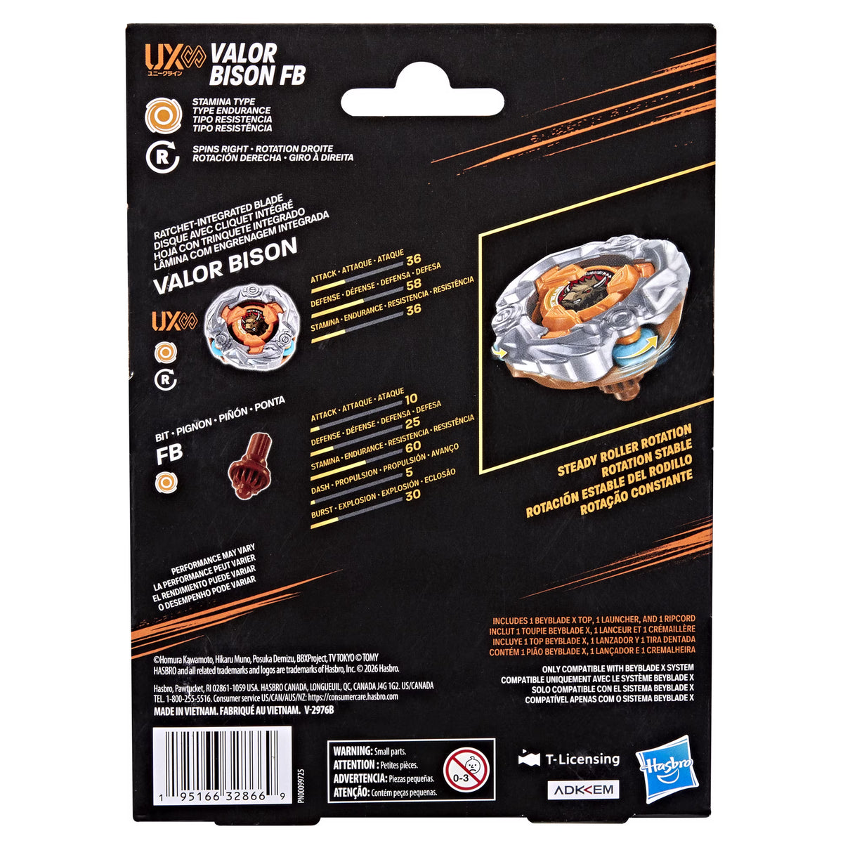 (Hasbro) Beyblade X - Valor Bison FB