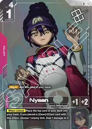 Nyaan (Store Tournament Winner Pack 03) (GD03-092) - Gundam Promotional Cards Holofoil
