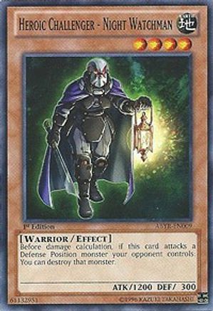 Heroic Challenger - Night Watchman (ABYR-EN009) - Abyss Rising 1st Edition