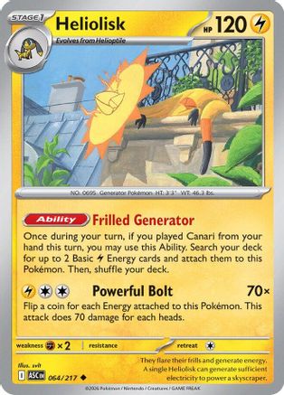 Heliolisk - 064/217 64 - ME Ascended Heroes Reverse Holofoil