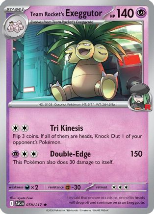 Team Rocket's Exeggutor 78 - ME Ascended Heroes Holofoil