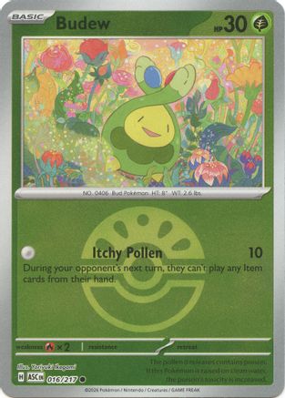 Budew - 016/217 (Friend Ball) 16 - ME Ascended Heroes Reverse Holofoil