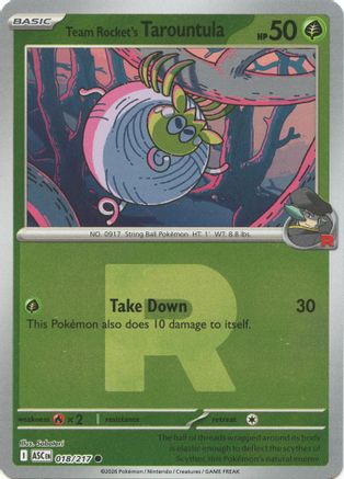 Team Rocket's Tarountula (Team Rocket) 18 - ME Ascended Heroes Reverse Holofoil