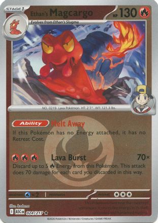 Ethan's Magcargo - 024/217 (Energy Symbol Pattern) 24 - ME Ascended Heroes Reverse Holofoil