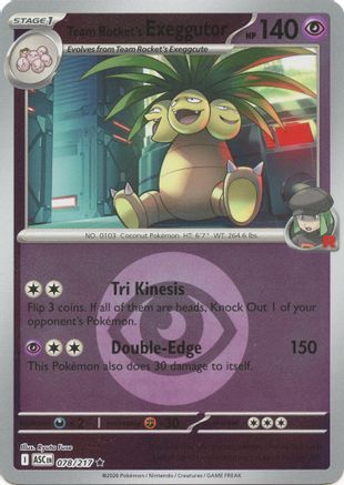 Team Rocket's Exeggutor (Energy Symbol Pattern) 78 - ME Ascended Heroes Reverse Holofoil