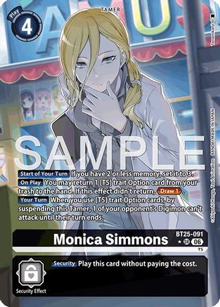Monica Simmons (Alternate Art) (BT25-091) - Dual Revolution Foil