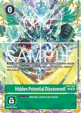 Hidden Potential Discovered! - BT3-103 (Alternate Art) (BT3-103) - Dual Revolution Foil