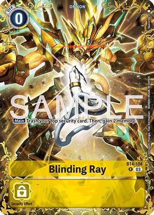 Blinding Ray - BT4-104 (Alternate Art) (BT4-104) - Dual Revolution Foil
