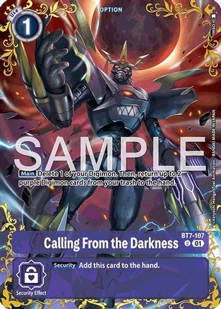 Calling From the Darkness - BT7-107 (Alternate Art) (BT7-107) - Dual Revolution Foil