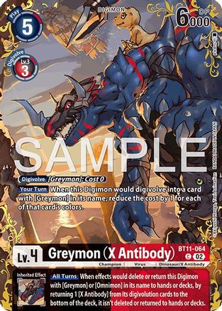 Greymon (X Antibody) - BT11-064 (Alternate Art) (BT11-064) - Dual Revolution Foil