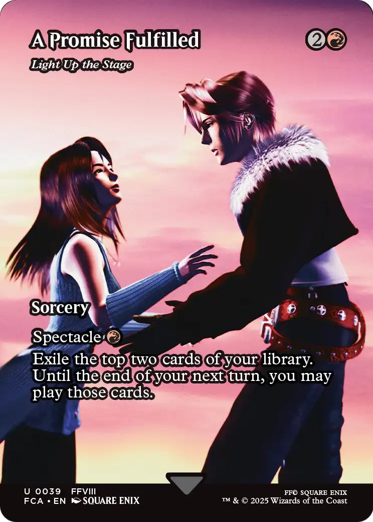 A Promise Fulfilled - Light Up the Stage (Showcase) (FCA-039) (Borderless) [FINAL FANTASY: Through the Ages] Foil