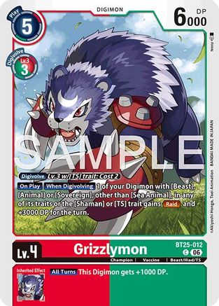 Grizzlymon - BT25-012 (BT25-012) - Dual Revolution
