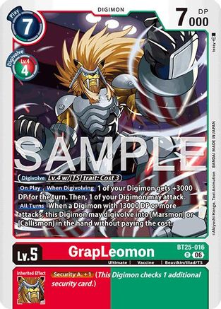 GrapLeomon (BT25-016) - Dual Revolution Foil