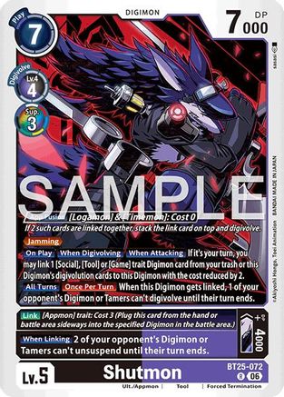 Shutmon (BT25-072) - Dual Revolution Foil