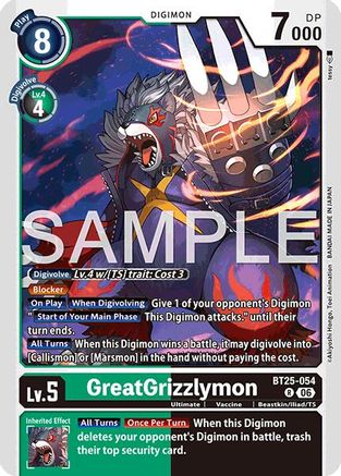 GreatGrizzlymon (BT25-054) - Dual Revolution Foil