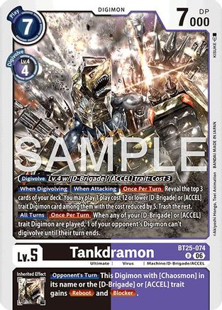 Tankdramon (BT25-074) - Dual Revolution Foil
