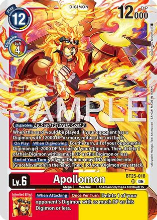 Apollomon (BT25-018) - Dual Revolution Foil