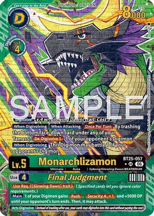 Monarchlizamon // Final Judgement (Alternate Art) (BT25-057) - Dual Revolution Foil