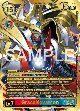 GraceNovamon (Rare Pull) (BT25-103) - Dual Revolution Foil