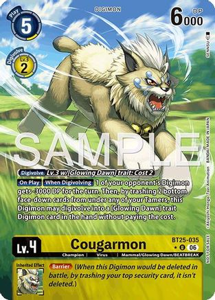 Cougarmon (Full Art) (BT25-035) - Dual Revolution Foil
