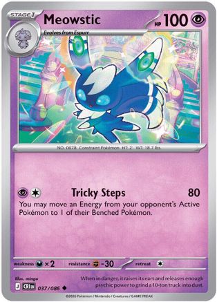 Meowstic 37 - ME04 Chaos Rising Reverse Holofoil
