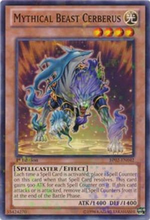Mythical Beast Cerberus (Mosaic Rare) (BP02-EN042) - Battle Pack 2: War of the Giants 1st Edition