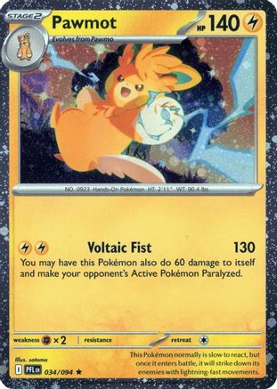 Pawmot - 034/094 (Cosmos Holo) 34 - Blister Exclusives Holofoil