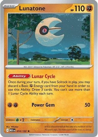 Lunatone - 074/132 (Non-Holo) 74 - Deck Exclusives