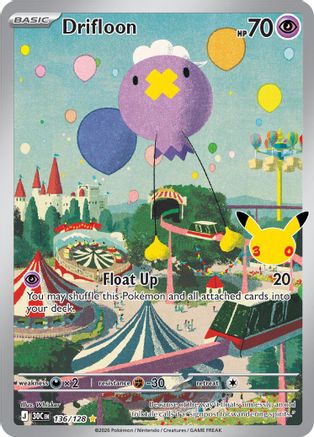 Drifloon - 136/128 136 - ME 30th Celebration Holofoil