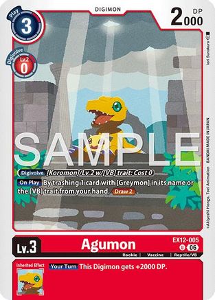 Agumon (EX12-005) - Digital World Shambala