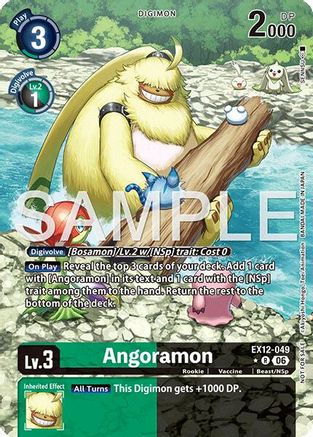Angoramon (Box Topper) (EX12-049) - Digital World Shambala Foil