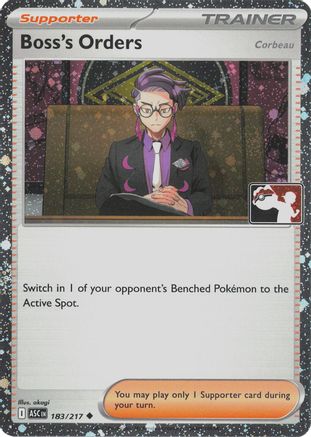 Boss's Orders [Corbeau] - 183/217 (Cosmos Holo) 183 - Prize Pack Series Cards Holofoil