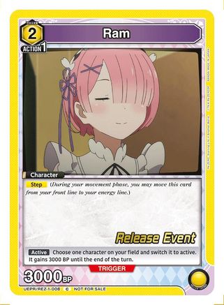 Ram (008) (UEPR/REZ-1-008) - UE24BT ReZERO Starting Life in Another World Release Event Cards