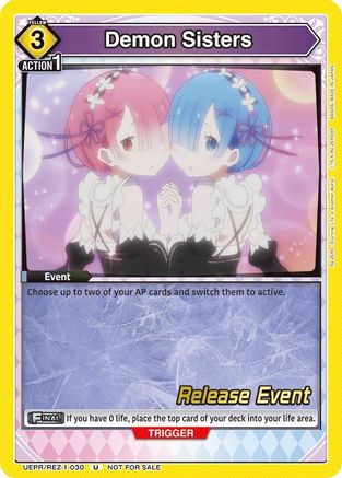Demon Sisters (UEPR/REZ-1-030) - UE24BT ReZERO Starting Life in Another World Release Event Cards
