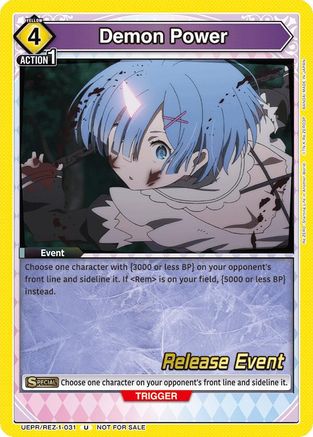 Demon Power (UEPR/REZ-1-031) - UE24BT ReZERO Starting Life in Another World Release Event Cards