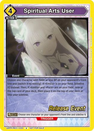 Spiritual Arts User (UEPR/REZ-1-033) - UE24BT ReZERO Starting Life in Another World Release Event Cards