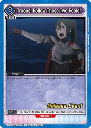 Troops! Follow Those Two Fools! (UEPR/REZ-1-064) - UE24BT ReZERO Starting Life in Another World Release Event Cards