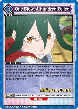 One Blow, A Hundred Felled (UEPR/REZ-1-066) - UE24BT ReZERO Starting Life in Another World Release Event Cards