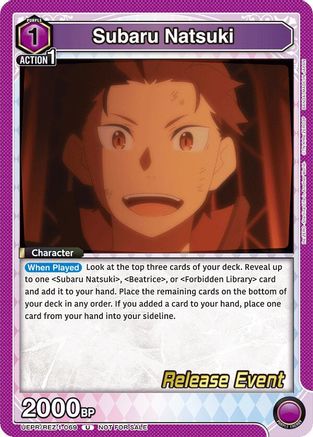 Subaru Natsuki (069) (UEPR/REZ-1-069) - UE24BT ReZERO Starting Life in Another World Release Event Cards