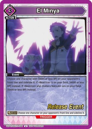El Minya (UEPR/REZ-1-096) - UE24BT ReZERO Starting Life in Another World Release Event Cards