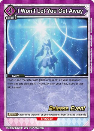 I Won't Let You Get Away (UEPR/REZ-1-100) - UE24BT ReZERO Starting Life in Another World Release Event Cards