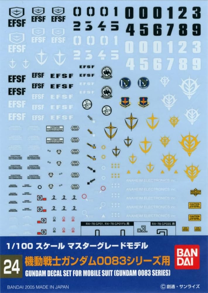 Gundam Decal 24 - Gundam 0083 Series
