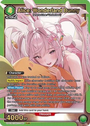 Alice: Wonderland Bunny (UP01BT/NIK-2-040) - UP01BT GODDESS OF VICTORY NIKKE Precious Booster Foil