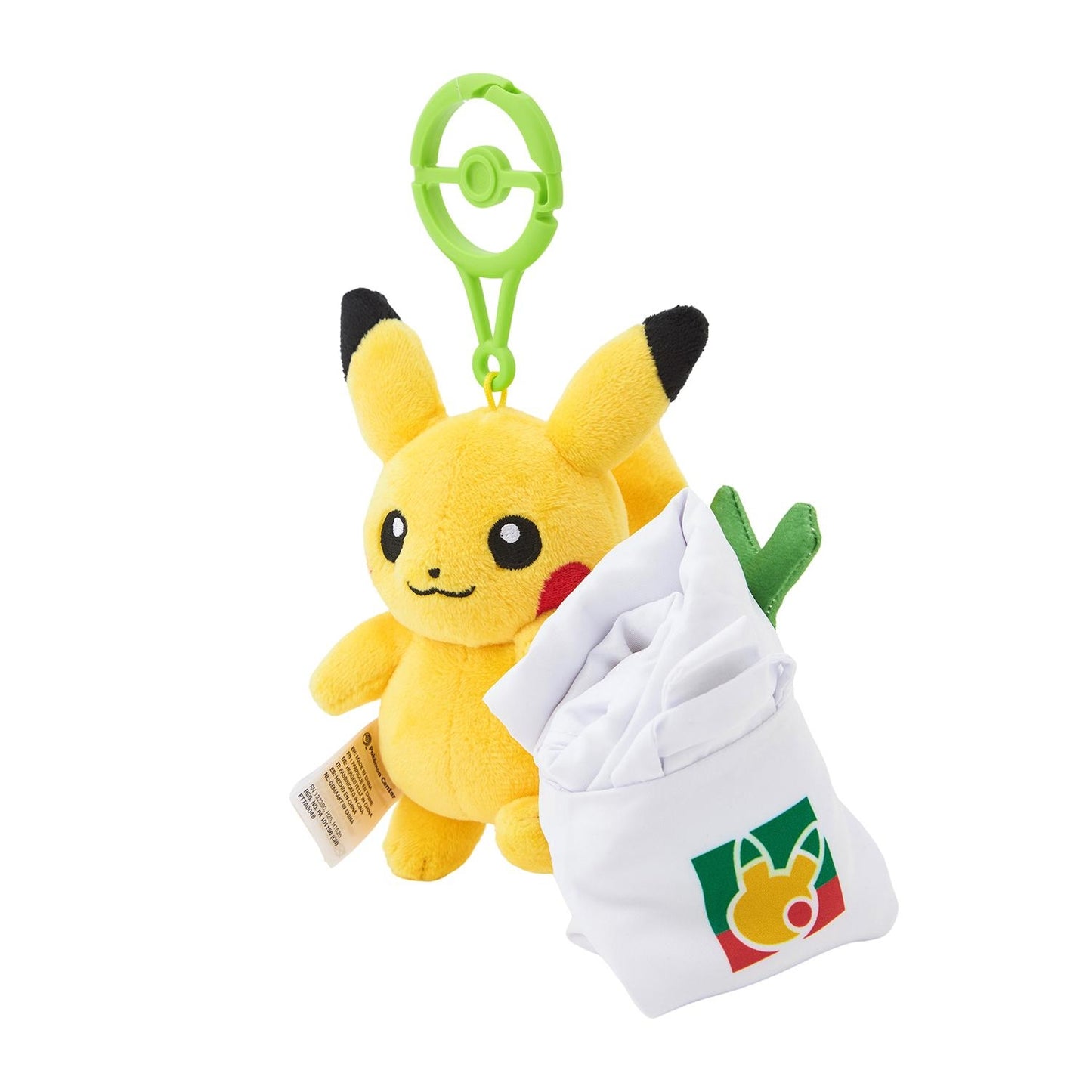 PikaPika Mart Pikachu Eco Bag Plushie Keychain (Pokemon Center Japan)