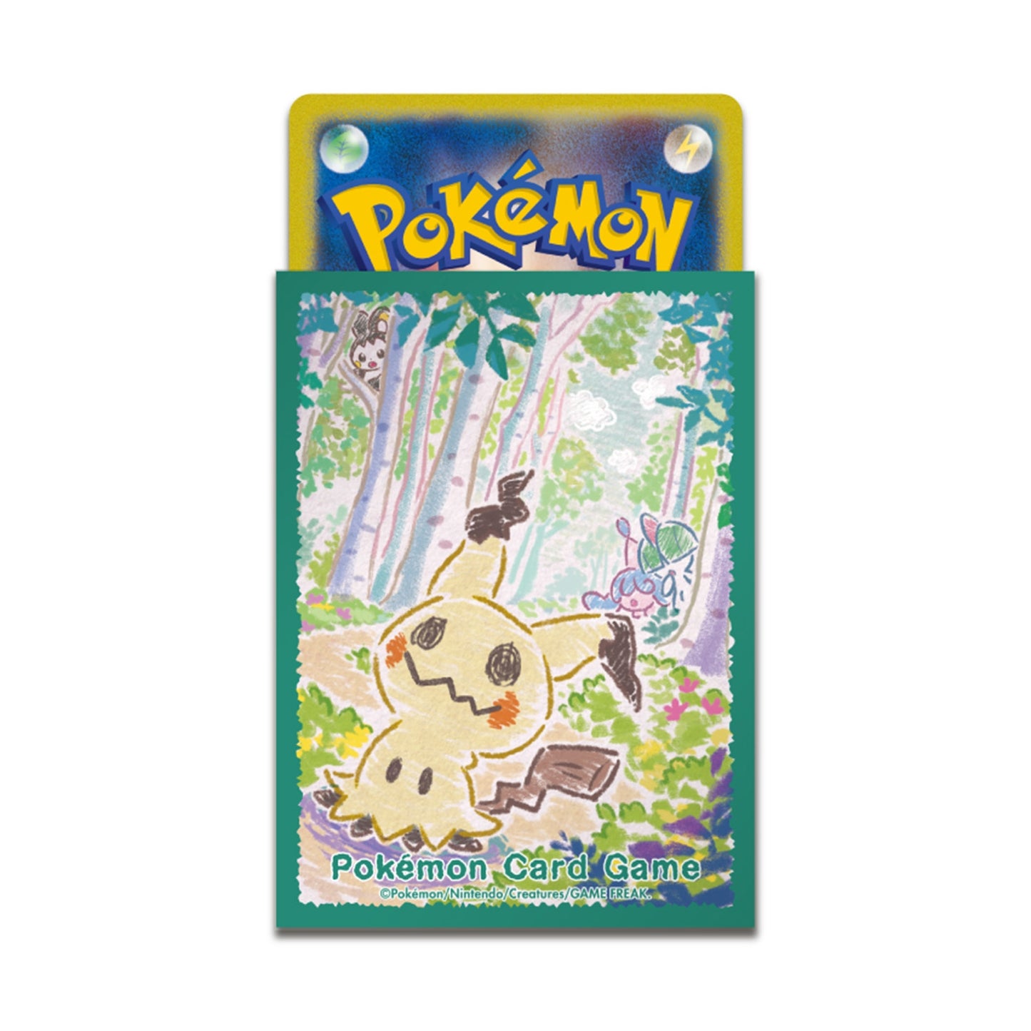 Pokémon Center Japan Official Sleeves: Crayon Mimikyu (Green)