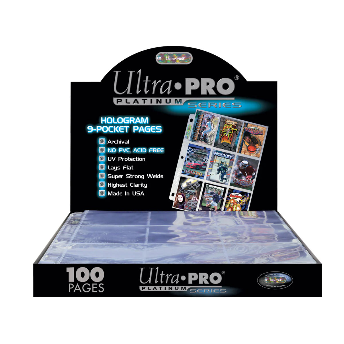 Ultra Pro - Platinum Series 9 Pocket Pages (100ct) for Cards and Photos