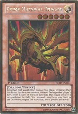 Prime Material Dragon (PGLD-EN065) - Premium Gold 1st Edition