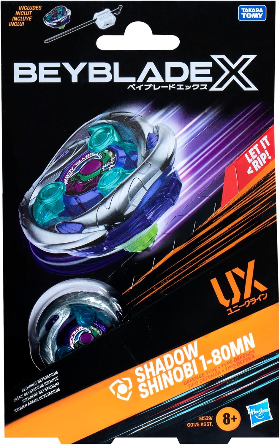 (Hasbro) Beyblade X - Shadow Shinobi 1-80MN