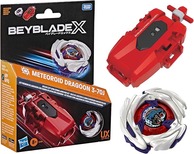 (Hasbro) Beyblade X - Meteoroid Dragoon 3-70J Left Spin String Launcher